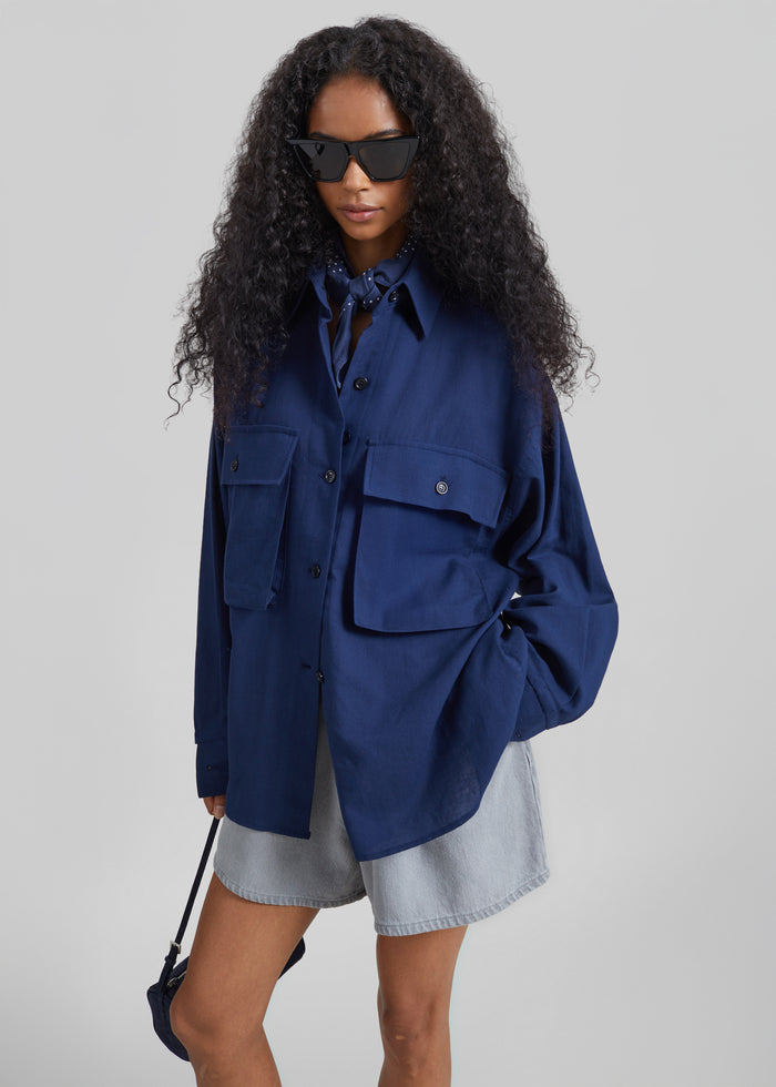 Vito Utility Shirt - Navy