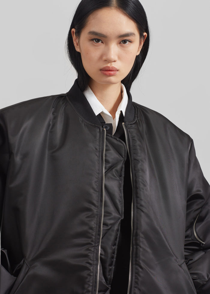 Volme Padded Bomber Jacket - Black