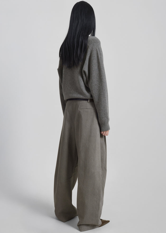 Vora Barrel Leg Pants - Grey