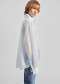 Vranor Light Sheer Shirt - Light Blue/Black Stripe
