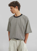 Wallace Oversized T-Shirt - Beige/Brown Stripe