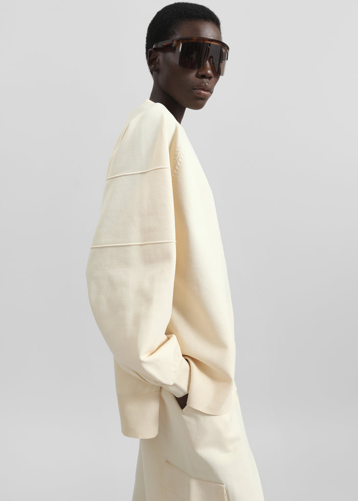 Wesra Knit Sweatshirt - Ecru