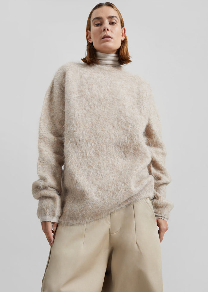 Willy Alpaca Knit Sweater - Beige