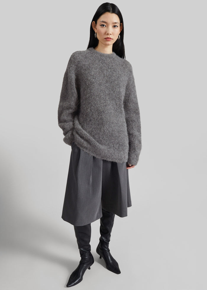 Willy Alpaca Knit Sweater - Grey