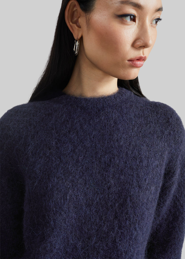 Willy Alpaca Knit Sweater - Navy
