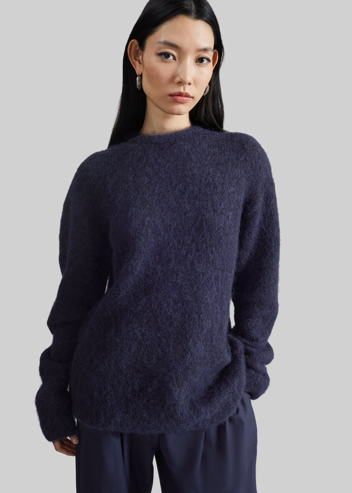 Willy Alpaca Knit Sweater - Navy