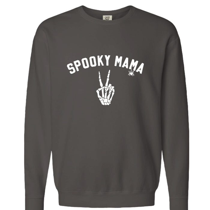 Womens 'Spooky Mama' Comfort Colors Crewneck Sweatshirt