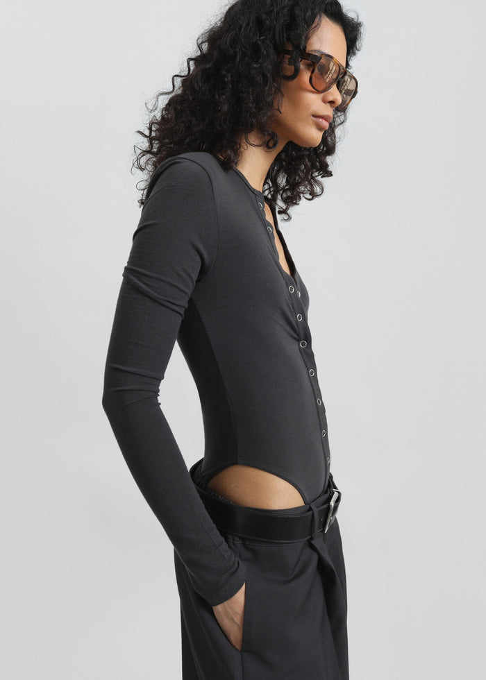 Zadie Bodysuit - Charcoal