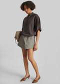 Zamora Textured Mini Shorts - Mocha