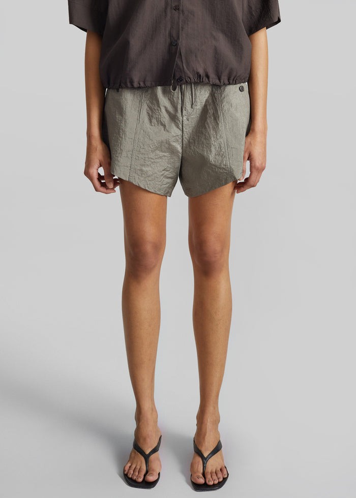 Zamora Textured Mini Shorts - Mocha