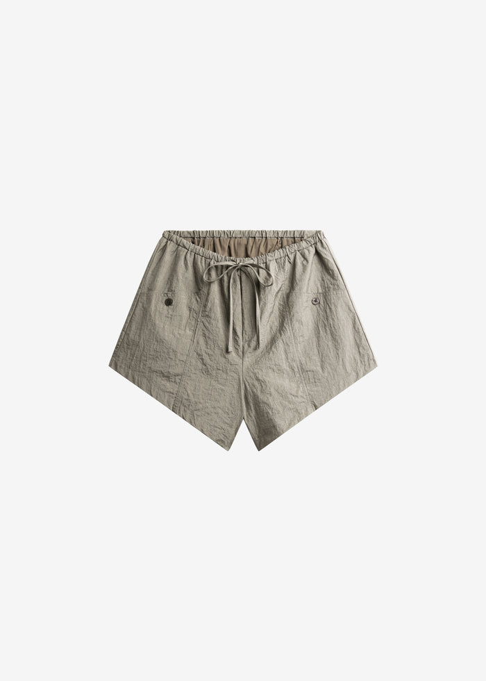 Zamora Textured Mini Shorts - Mocha