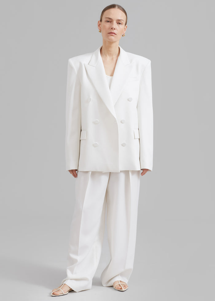 Zia Pintuck Trousers - White