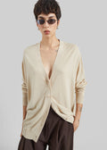 Zina V-Neck Cardigan - Beige