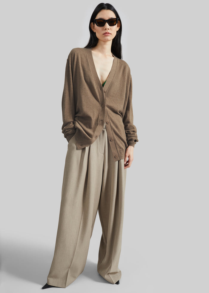 Zina V-Neck Cardigan - Mocha