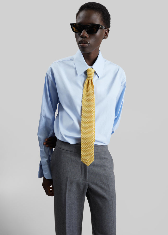 Zira Knitted Silk Tie - Yellow